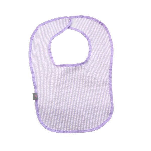 Monogrammed Seersucker Bib