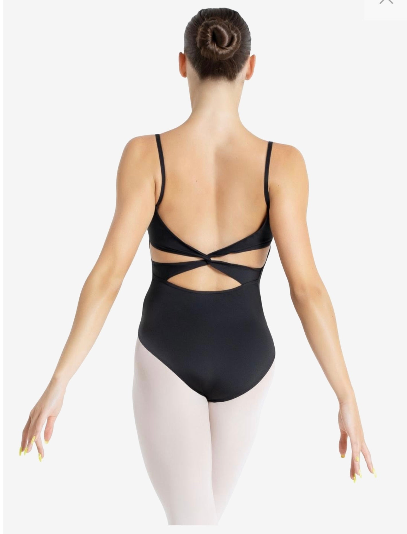 Camisole leotard with twist back