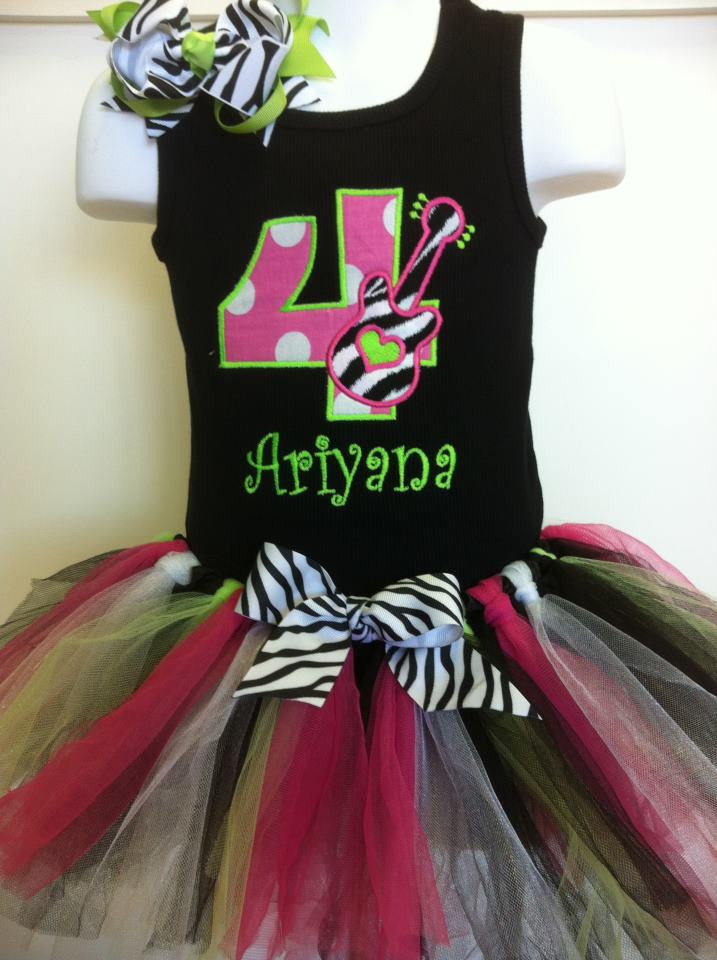 Guitar Rocker Birthday TuTu Set
