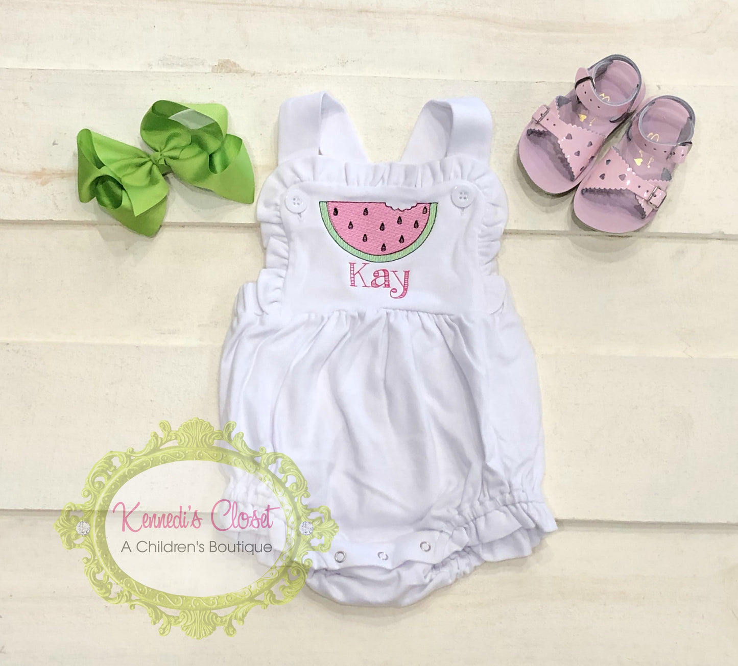Watermelon Knit Sunsuit Bubble