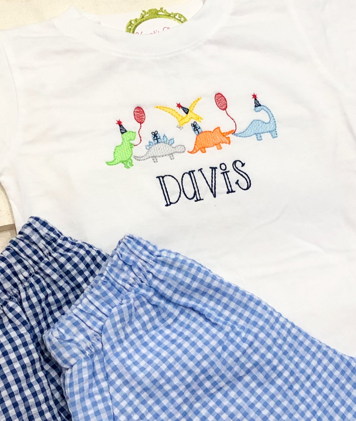 Dinosaur Sketch Party Birthday Shirt