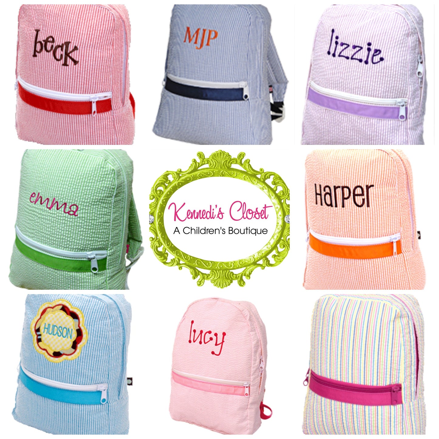 Backpack and Burp Cloth Set