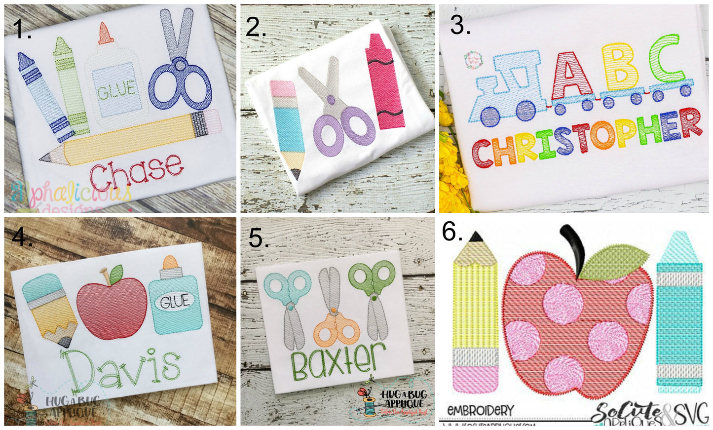 Back to School Sketch Collage