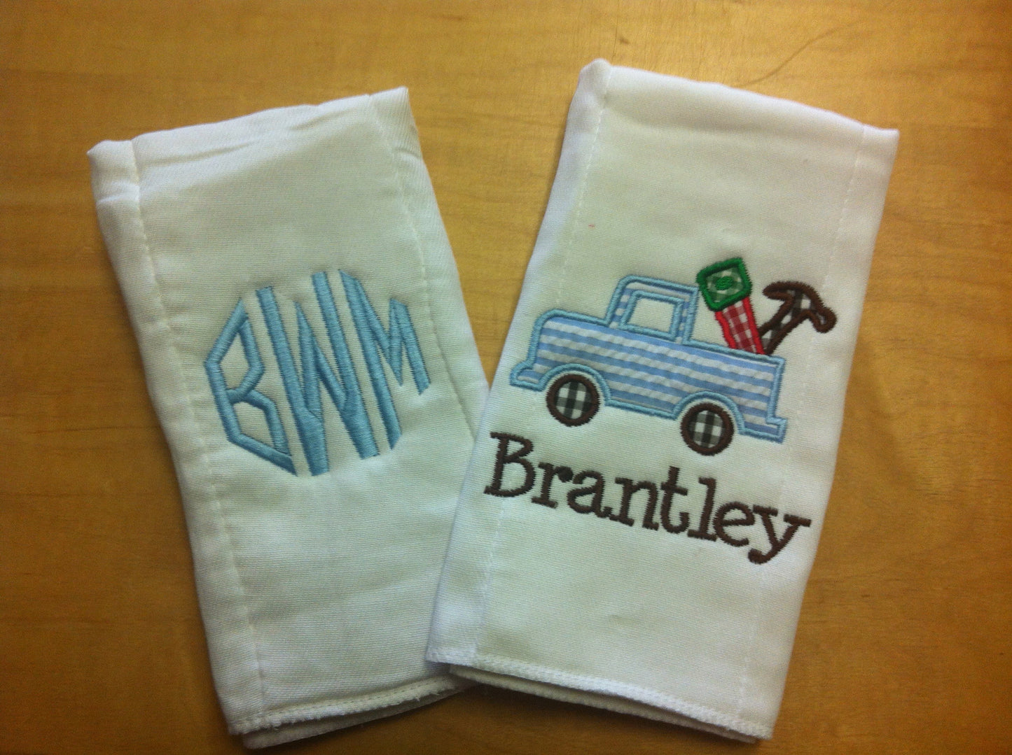 Burp Cloth Applique (set of 2)
