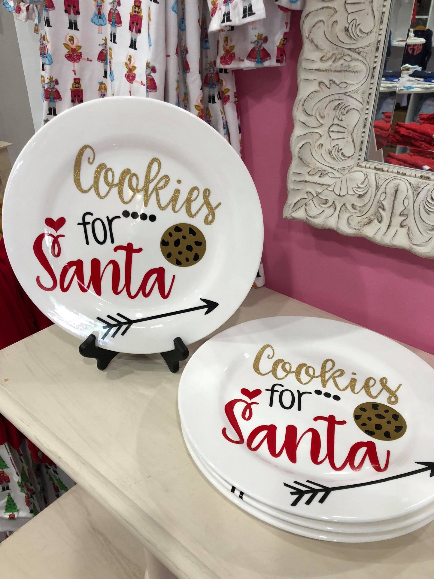 Santa Cookie Plates