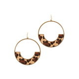 Animal Print Long Necklace and Earrings