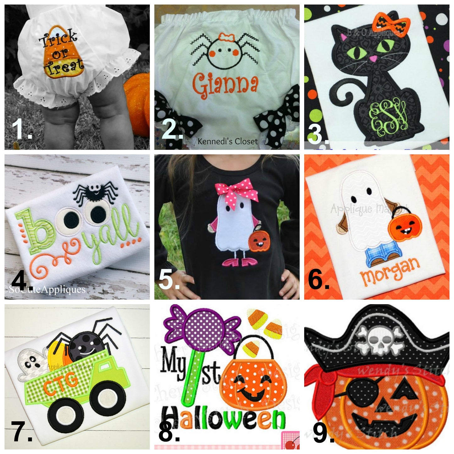 Halloween Applique Collage