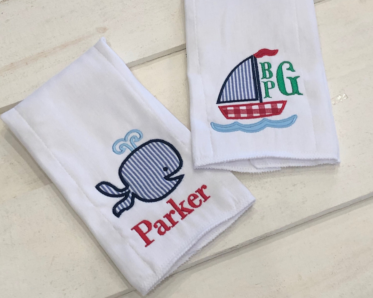 Nautical Navy Burp Cloth (set of 2)