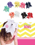 Bow Monogrammed Cheer Style