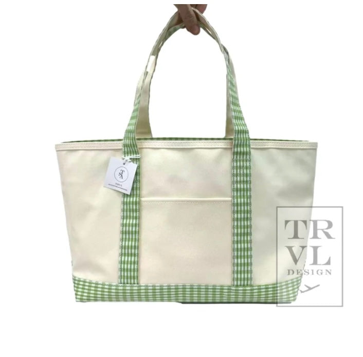 TRVL Gingham Medium  Tote