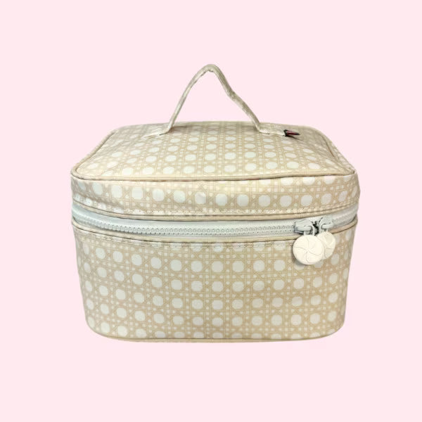 Wipeable Train Case Makeup Bag