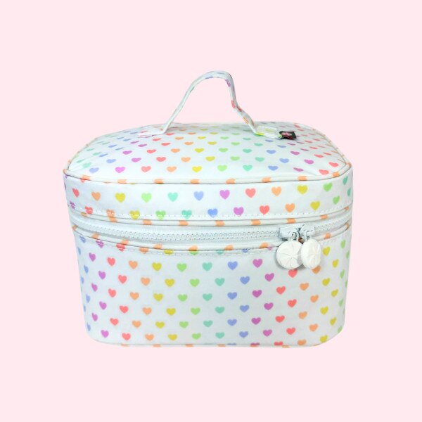 Wipeable Train Case Makeup Bag