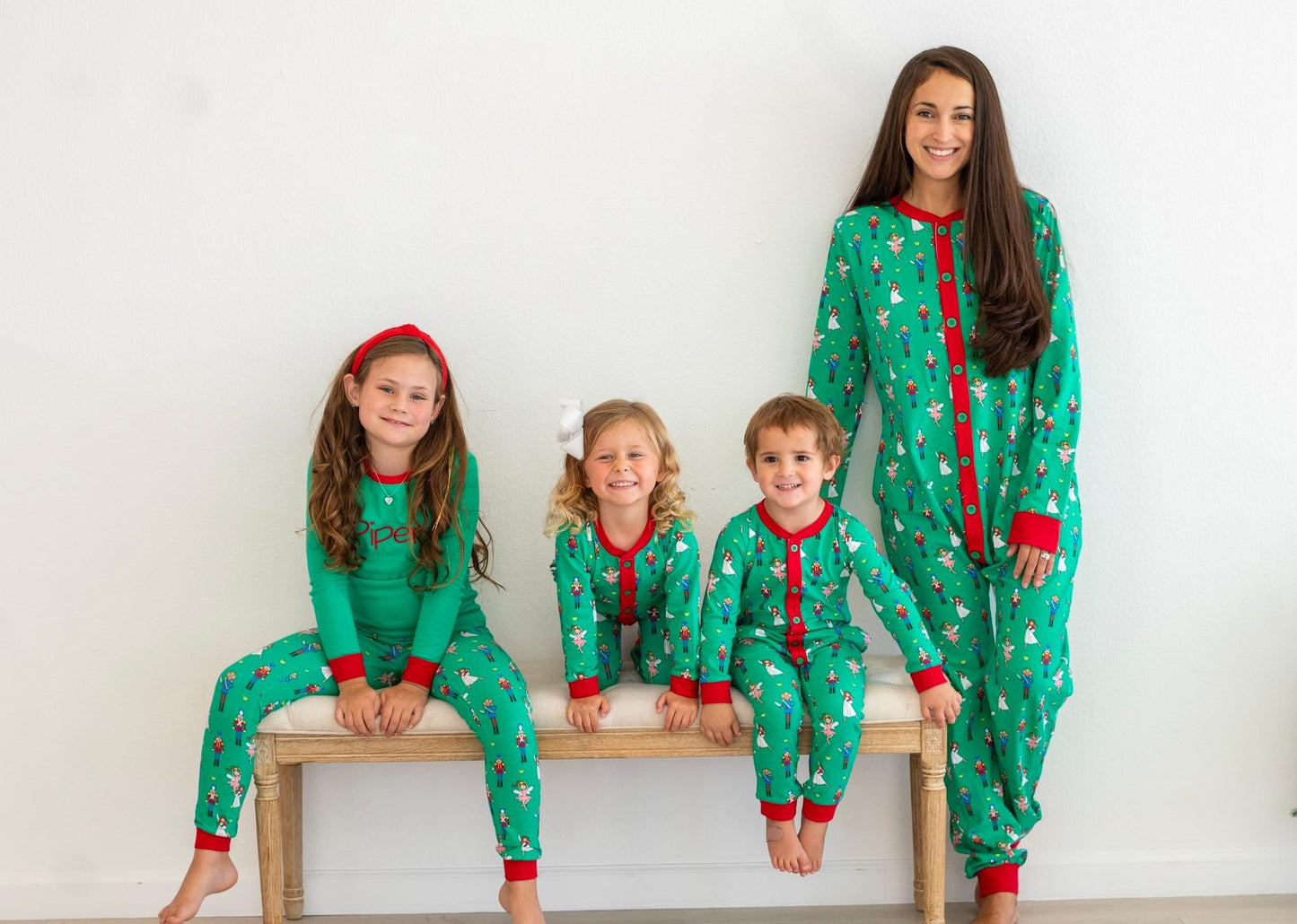 Christmas One Piece Jammies Pajama Flap Nutcracker Kids and Adults