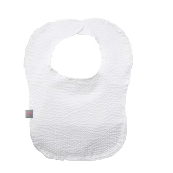 Monogrammed Seersucker Bib