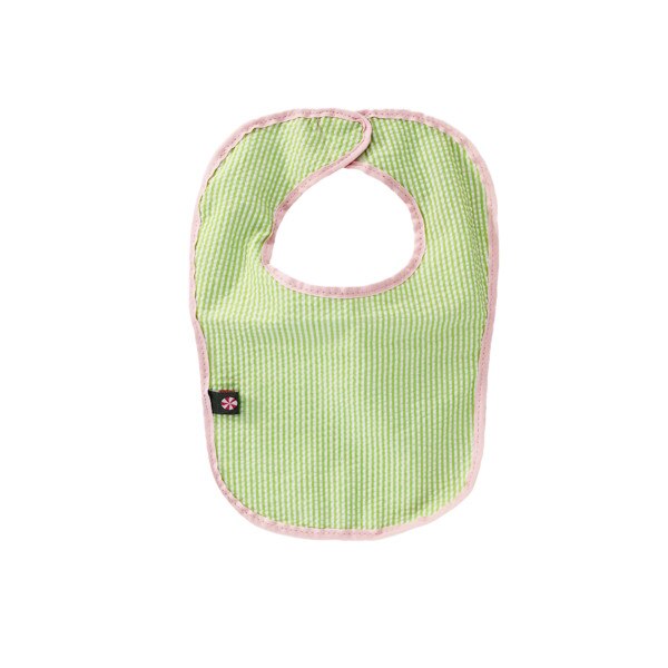 Monogrammed Seersucker Bib