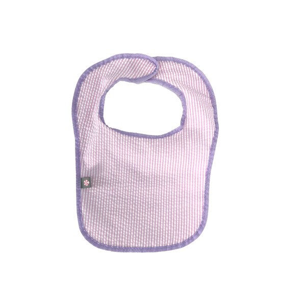 Monogrammed Seersucker Bib