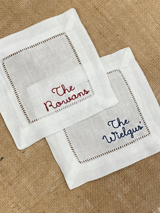 Custom Name Cocktail Napkins