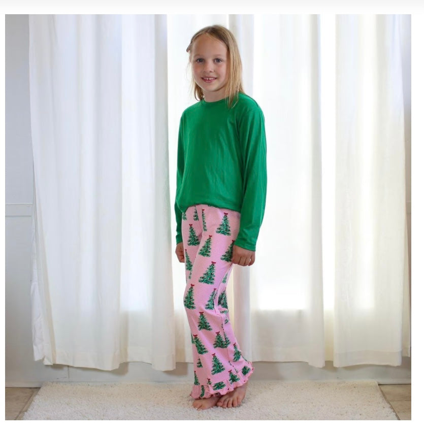Girls Tree Ruffle Sleep Pant