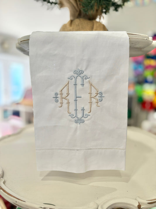 Monogrammed Tea Towel