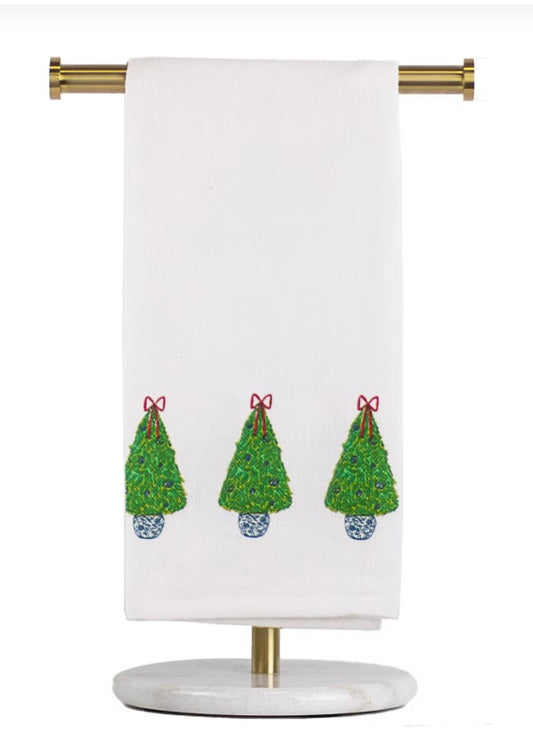 Christmas Topiary Hand Towel