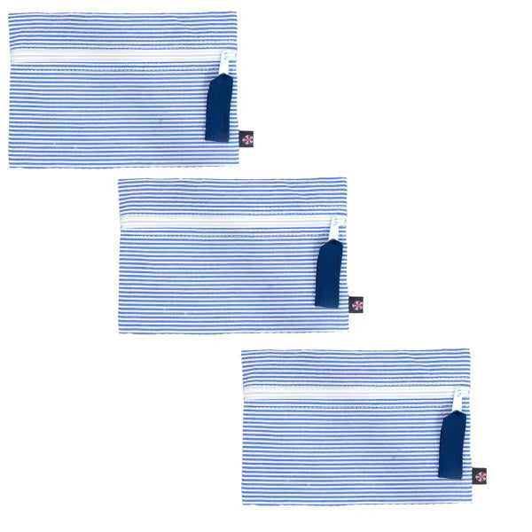 Seersucker Zipper Pouch