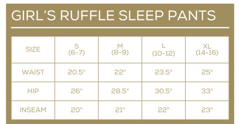 Girls Tree Ruffle Sleep Pant