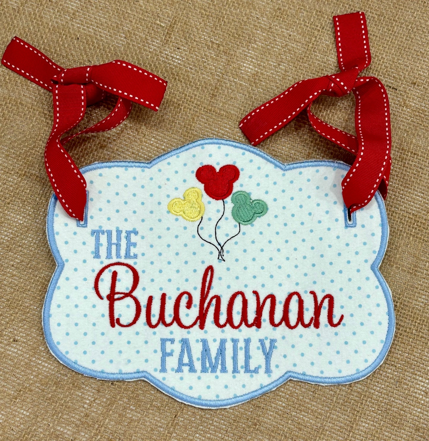 Stroller Tag Embroidered