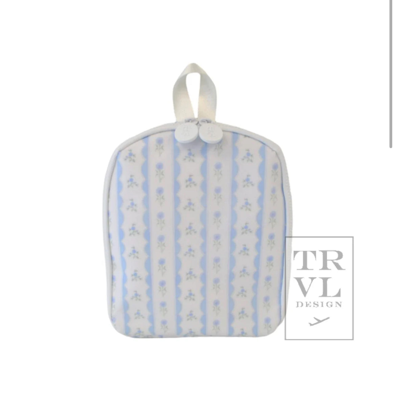 TRVL- RIBBON FLORAL BLUE Lunchbox