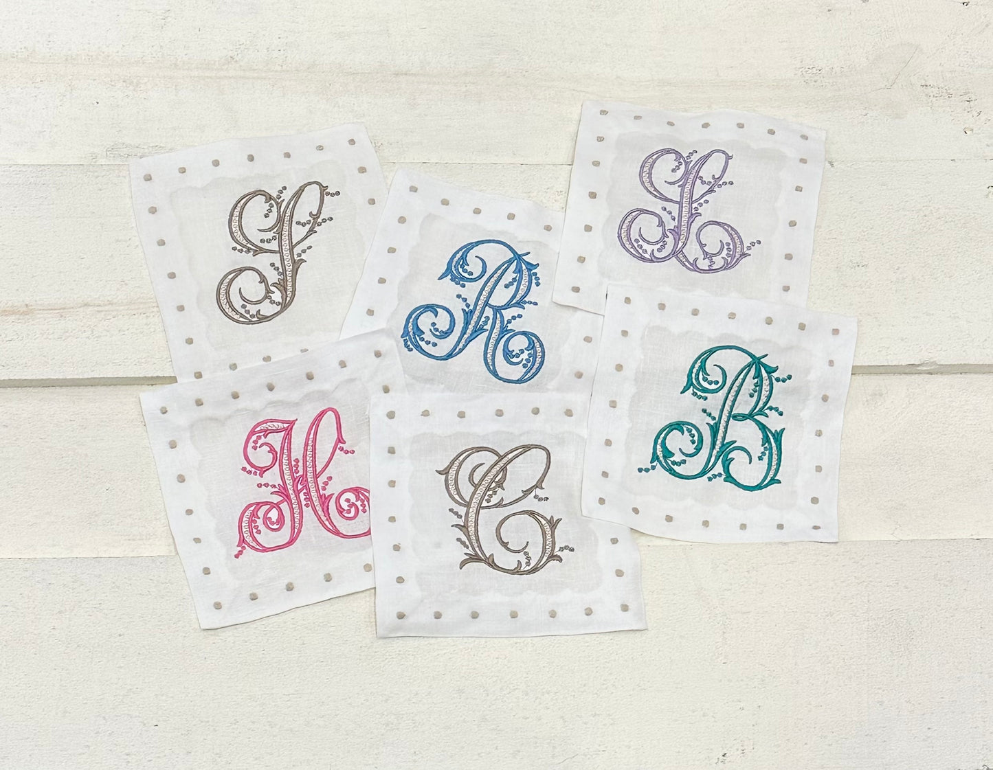 Custom Initial Cocktail Napkins