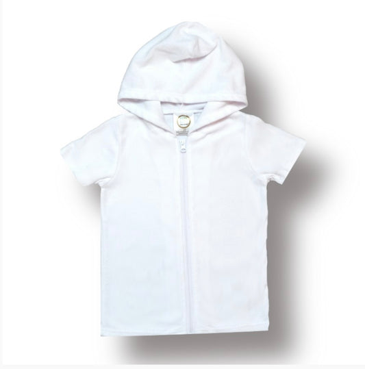 Terry cloth swim cover shirt