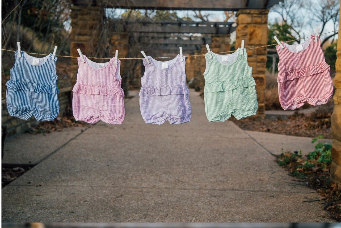 Ruffle Seersucker Bubble