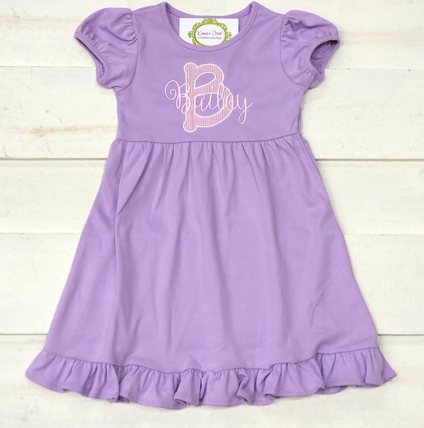 Personalized Initial Ruffle Knit Dress