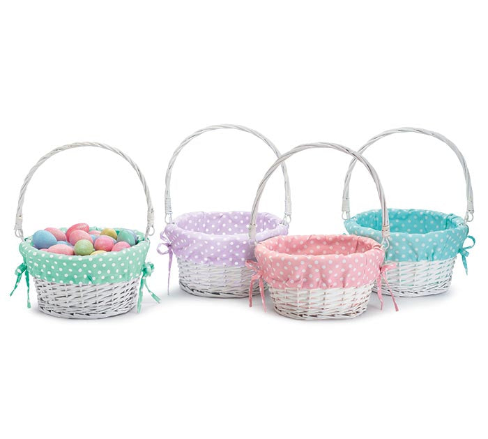 Bamboo Easter Basket Polka Dots