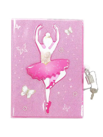 Pink Poppy Ballerina Lockable Diary