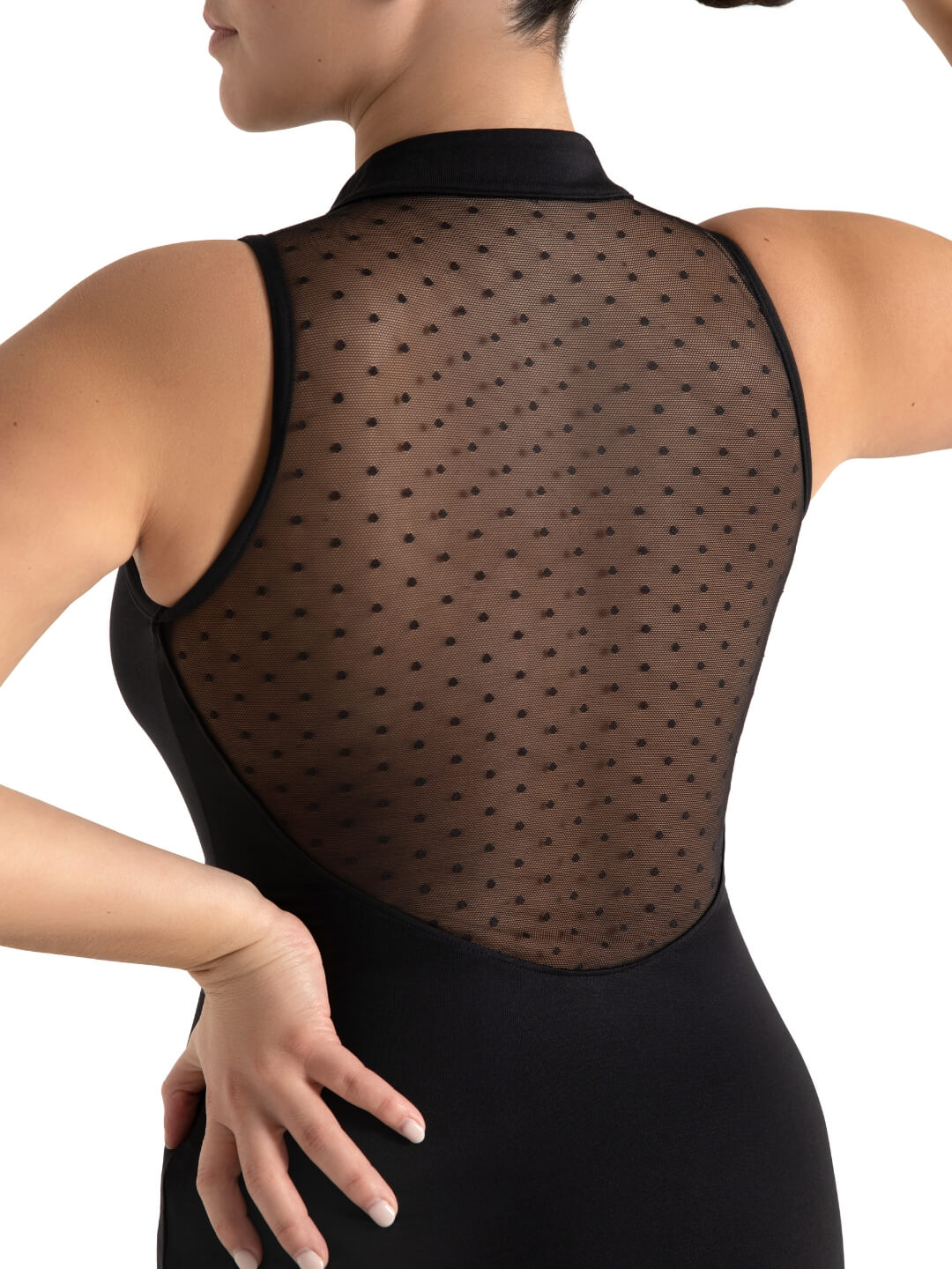 Zip Front Leotard Mesh Dot 12002W by Capezio