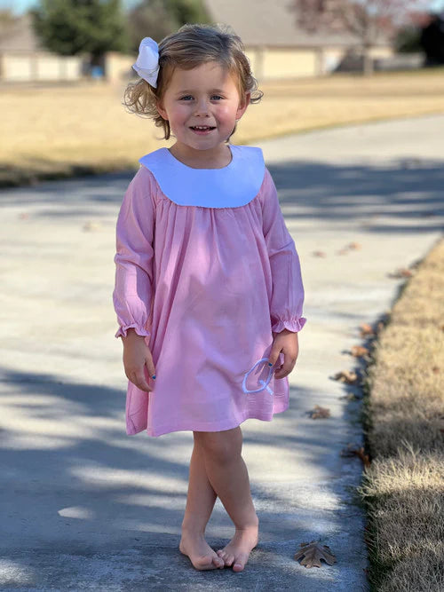 Long Sleeve Cord Bishop Dress