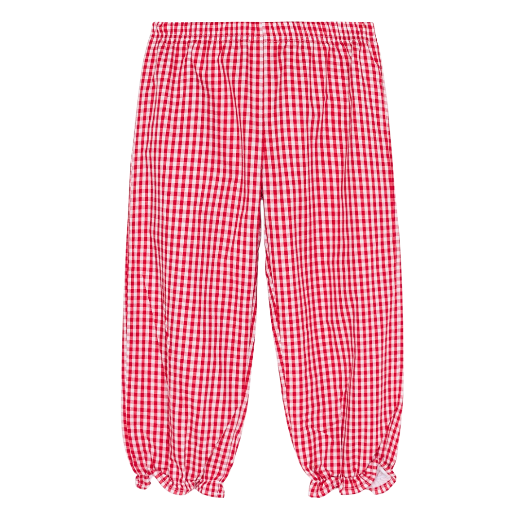 Girls Gingham Ruffle Pantaloons