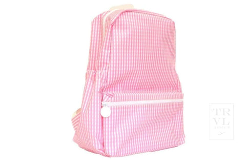 Pink Gingham Backpack by TRVL