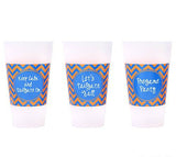 Orange and Blue Tailgate Cups
