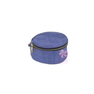 Seersucker Rounder Jewelry Bag