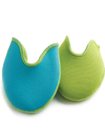 Bunheads Reversible Toe Pads Ouch Pouch Jr. Teal Color