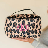 Personalized Leopard Cosmetic Bag Free Monogramming