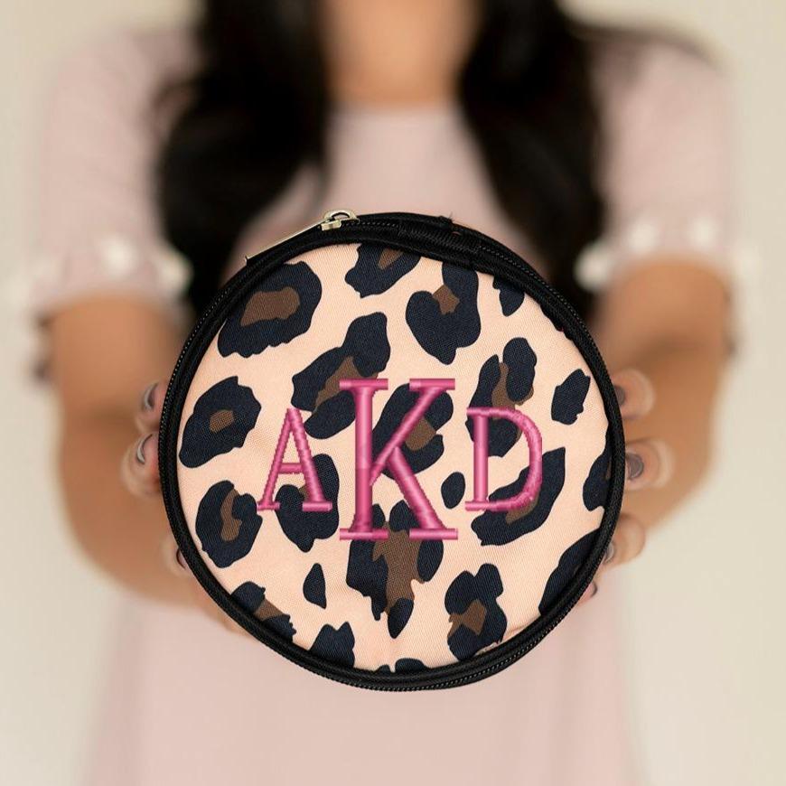 Personalized Leopard Jewelry Case Free Monogramming