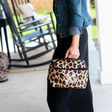 Personalized Leopard Cosmetic Bag Free Monogramming