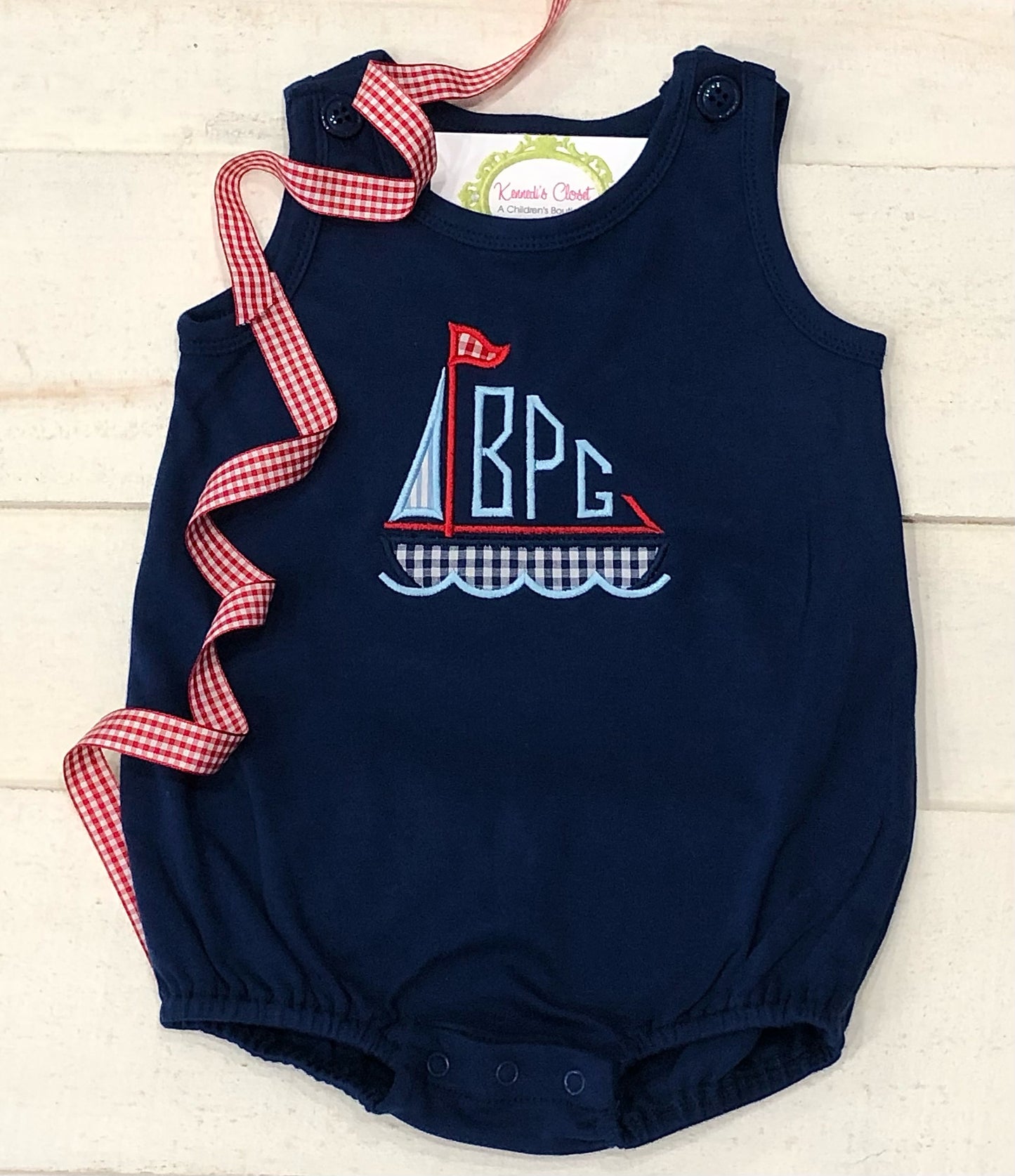 Sailboat Monogram Bubble