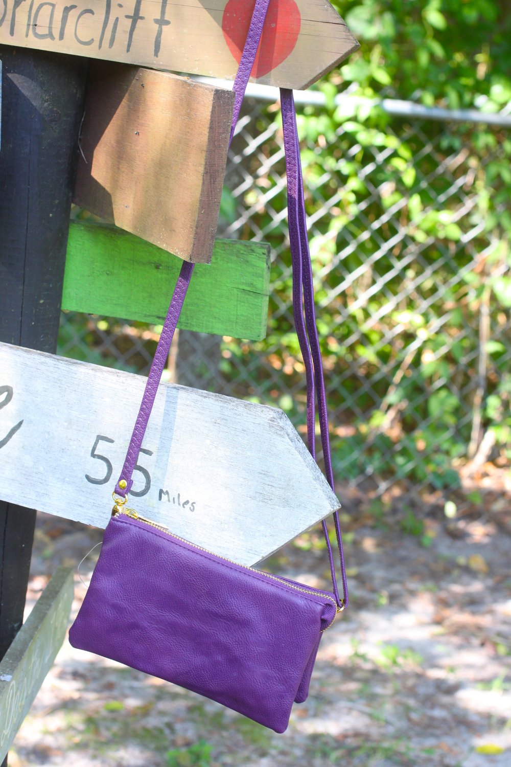 Monogrammed Clutch brown