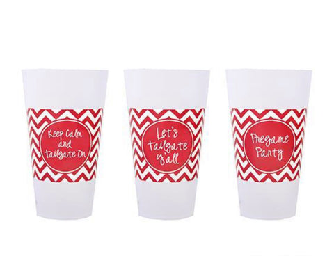 Red and White Tailgate Cups
