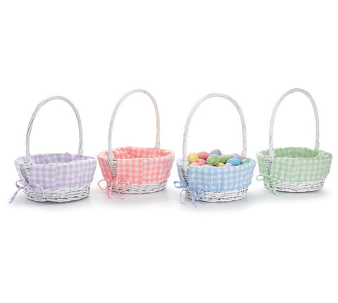 Willow Easter Basket Gingham Check
