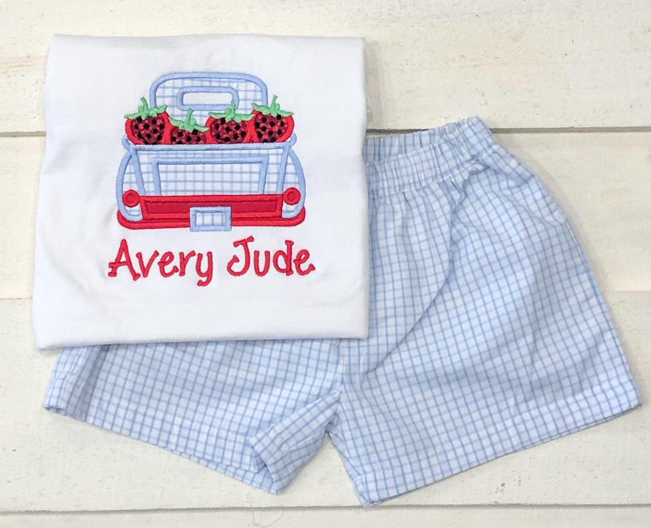 Strawberry Truck Short Set