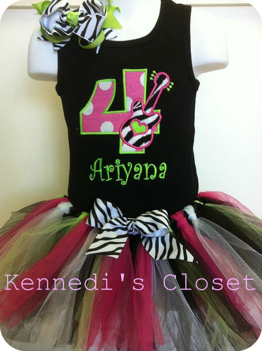 Guitar Rocker Birthday TuTu Set